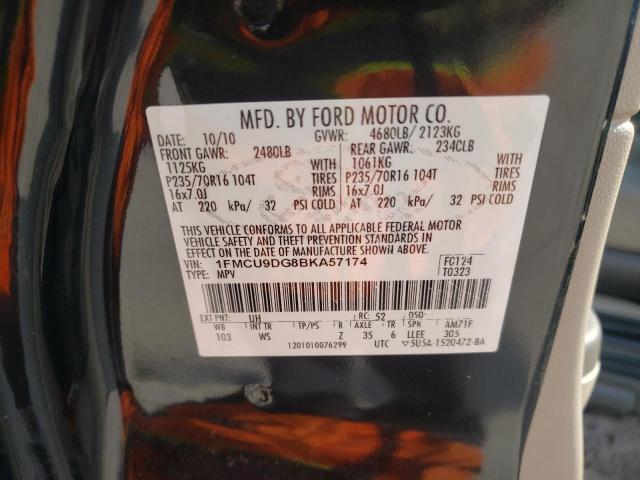 Photo 10 from auction – 2011 FORD ESCAPE XLT with VIN 1FMCU9DG8BKA57174