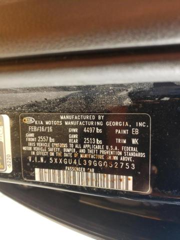 Photo 10 from auction – 2016 KIA OPTIMA EX with VIN 5XXGU4L39GG052753