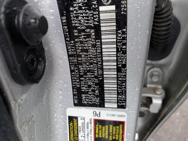 Photo 10 from auction – 2014 TOYOTA CAMRY L with VIN 4T1BF1FK3EU780383