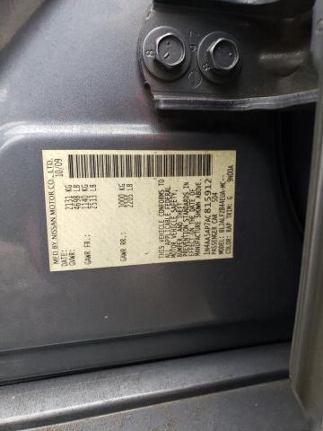 Photo 10 from auction – 2010 NISSAN MAXIMA S with VIN 1N4AA5AP7AC815912