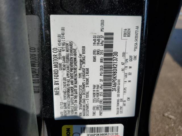 Photo 10 from auction – 2013 FORD FUSION TIT with VIN 3FA6P0K98DR213730