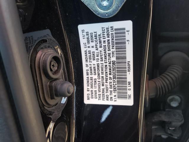 Photo 10 from auction – 2016 HONDA CIVIC EX with VIN 19XFC1F30GE202380