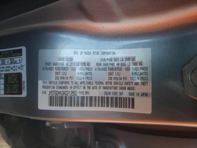 Photo 10 from auction – 2010 MAZDA CX-9 with VIN JM3TB2MA3A0212552