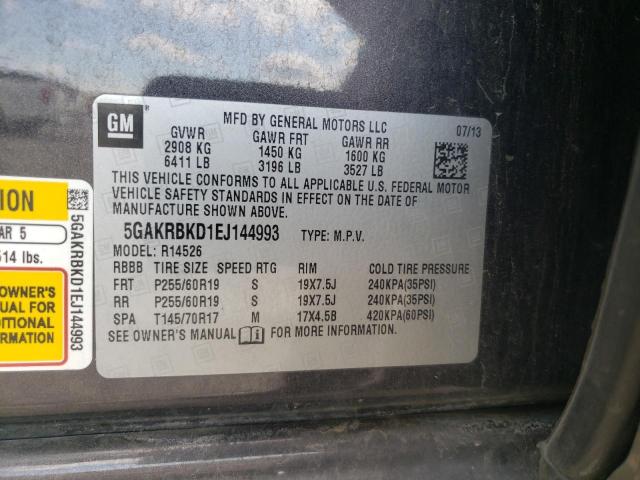 Photo 10 from auction – 2014 BUICK ENCLAVE with VIN 5GAKRBKD1EJ144993