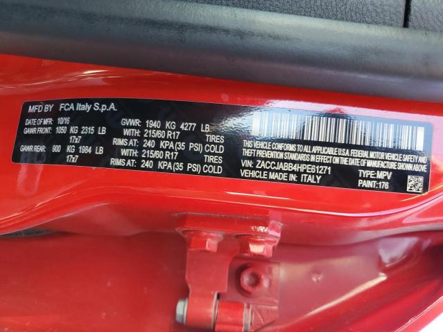 Photo 10 from auction – 2017 JEEP RENEGADE L with VIN ZACCJABB4HPE61271