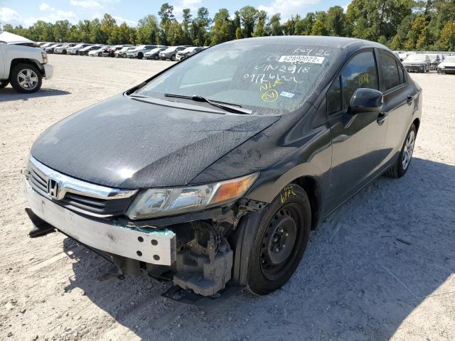 Photo 2 from auction – 2012 HONDA CIVIC LX with VIN 19XFB2F57CE052918
