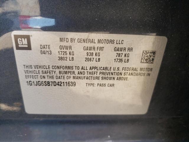 Photo 10 from auction – 2013 CHEVROLET SONIC RS with VIN 1G1JG6SB7D4211639