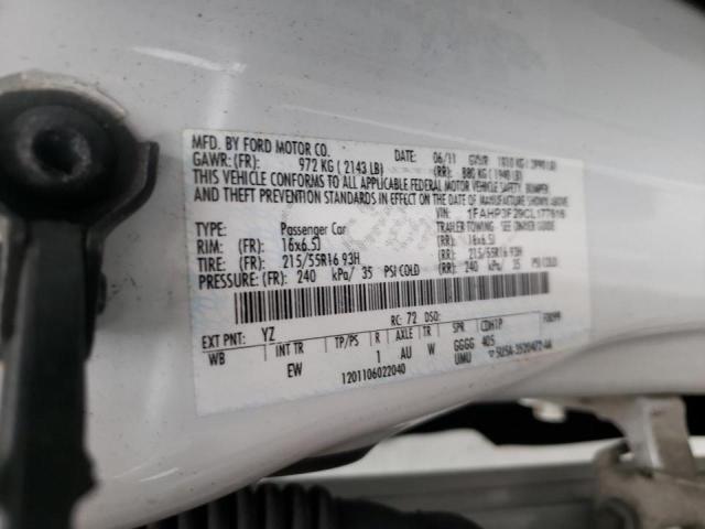 Photo 10 from auction – 2012 FORD FOCUS SE with VIN 1FAHP3F29CL177616