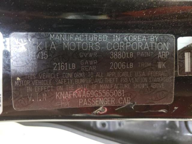 Photo 10 from auction – 2016 KIA FORTE LX with VIN KNAFK4A69G5565081