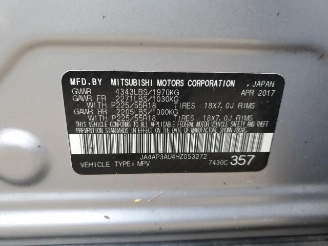 Photo 10 from auction – 2017 MITSUBISHI OUTLANDER with VIN JA4AP3AU4HZ053272