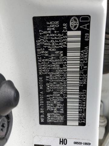 Photo 10 from auction – 2017 TOYOTA COROLLA L with VIN 2T1BURHE5HC885430