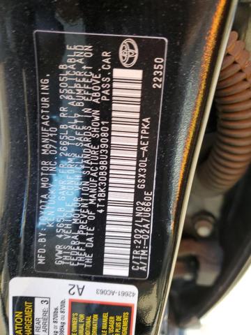 Photo 10 from auction – 2011 TOYOTA AVALON BAS with VIN 4T1BK3DB9BU390801