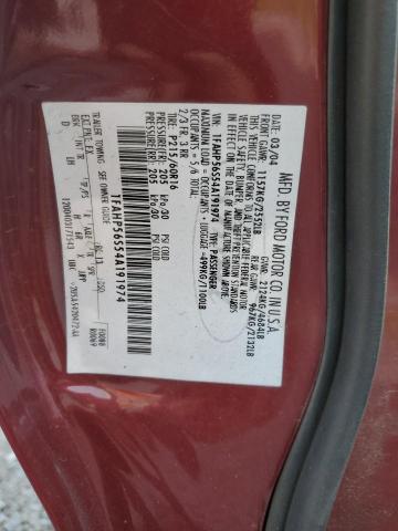 Photo 10 from auction – 2004 FORD TAURUS SEL with VIN 1FAHP56S54A191974