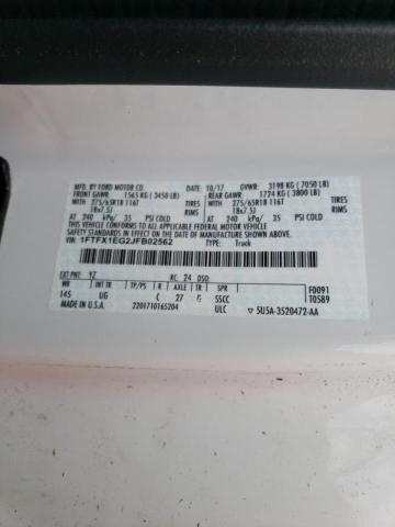 Photo 10 from auction – 2018 FORD F150 SUPER with VIN 1FTFX1EG2JFB02562