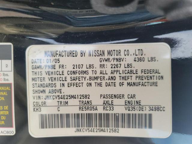 Photo 10 from auction – 2005 INFINITI G35 with VIN JNKCV54E25M412582