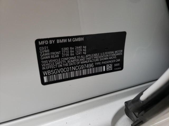 Photo 10 from auction – 2022 BMW M8 with VIN WBSGV0C01NCG97496