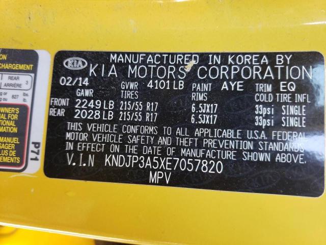 Photo 10 from auction – 2014 KIA SOUL + with VIN KNDJP3A5XE7057820