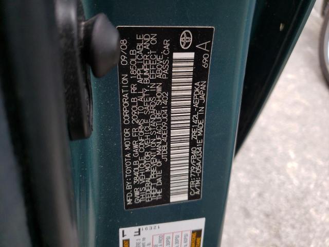 Photo 10 from auction – 2009 TOYOTA COROLLA with VIN JTDBL40E09J041402