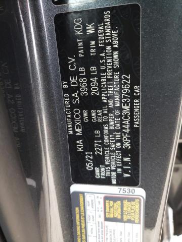 Photo 10 from auction – 2021 KIA FORTE GT with VIN 3KPF44AC3ME379622