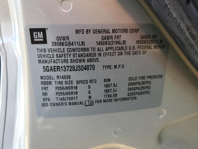Photo 10 from auction – 2008 BUICK ENCLAVE CX with VIN 5GAER13728J304870