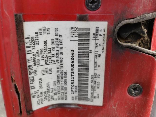 Photo 10 from auction – 1991 FORD RANGER with VIN 1FTCR11T3MUD62663