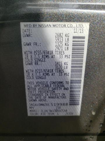 Photo 10 from auction – 2014 INFINITI QX60 with VIN 5N1AL0MN2EC519988
