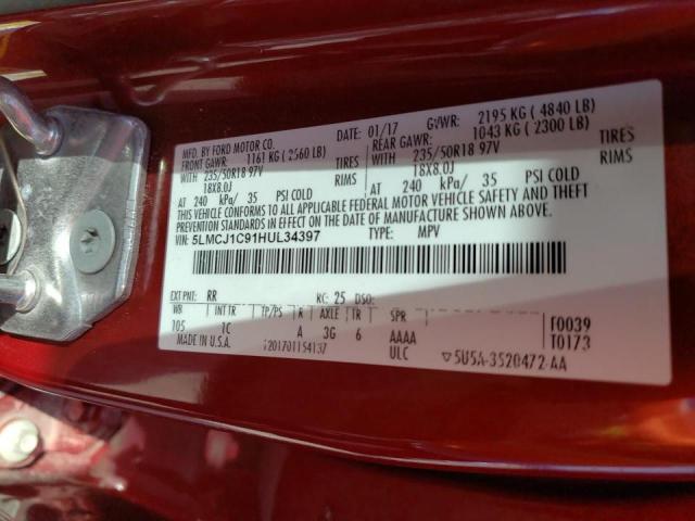 Photo 10 from auction – 2017 LINCOLN MKC PREMIE with VIN 5LMCJ1C91HUL34397