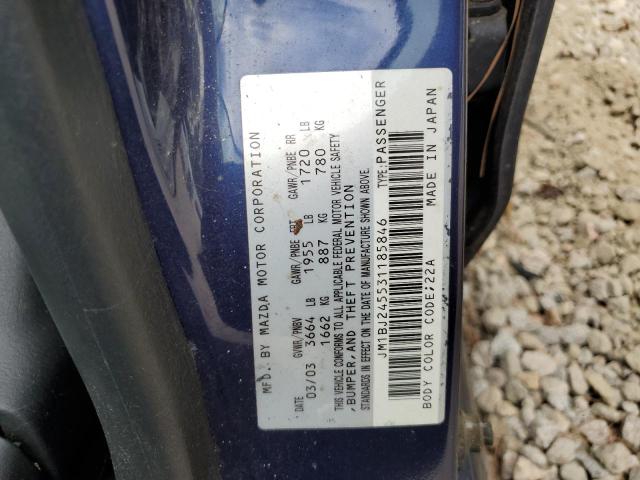 Photo 10 from auction – 2003 MAZDA PROTEGE PR with VIN JM1BJ245531185846