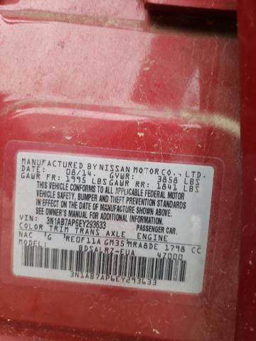 Photo 10 from auction – 2014 NISSAN SENTRA S with VIN 3N1AB7AP6EY293633