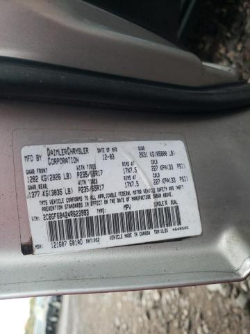 Photo 10 from auction – 2004 CHRYSLER PACIFICA with VIN 2C8GF68424R623993
