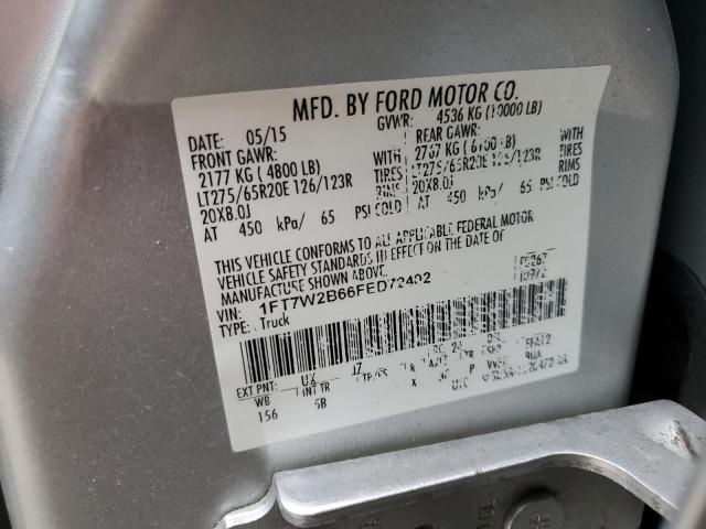Photo 10 from auction – 2015 FORD F250 SUPER with VIN 1FT7W2B66FED72402