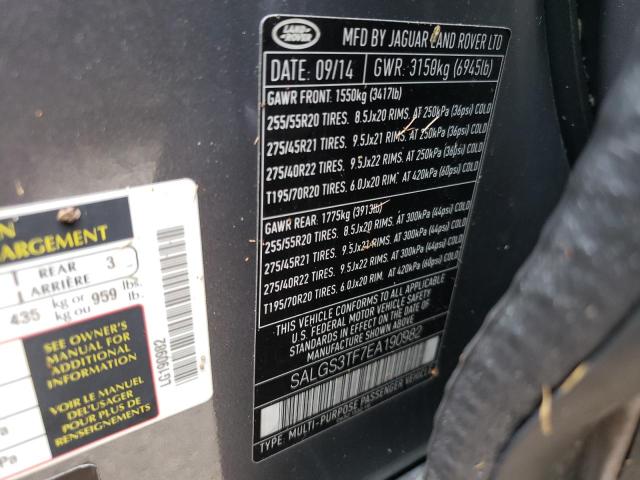 Photo 10 from auction – 2014 LAND ROVER RANGE ROVE with VIN SALGS3TF7EA190982
