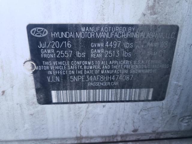 Photo 10 from auction – 2017 HYUNDAI SONATA SPO with VIN 5NPE34AF8HH474087