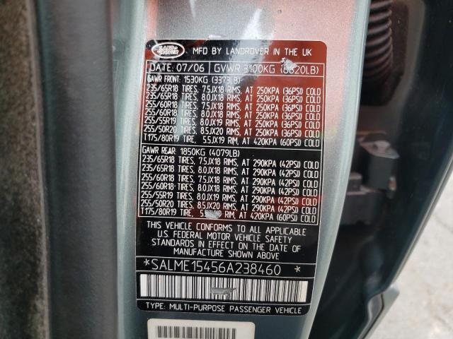 Photo 10 from auction – 2006 LAND ROVER RANGE ROVE with VIN SALME15456A238460