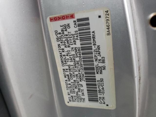Photo 10 from auction – 2000 TOYOTA ECHO with VIN JTDAT1239Y0084680