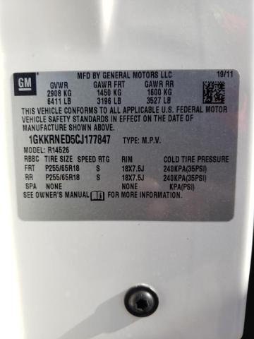 Photo 10 from auction – 2012 GMC ACADIA SLE with VIN 1GKKRNED5CJ177847