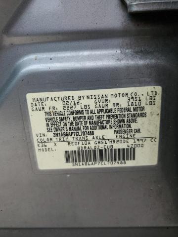 Photo 10 from auction – 2012 NISSAN SENTRA 2.0 with VIN 3N1AB6AP7CL707488