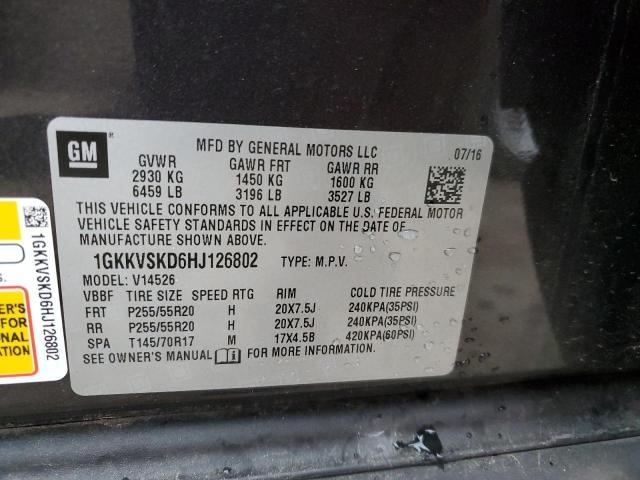 Photo 10 from auction – 2017 GMC ACADIA LIM with VIN 1GKKVSKD6HJ126802