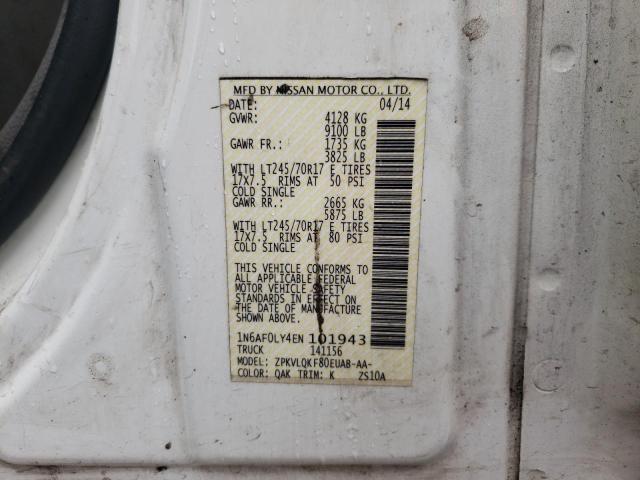 Photo 10 from auction – 2014 NISSAN NV 2500 with VIN 1N6AF0LY4EN101943