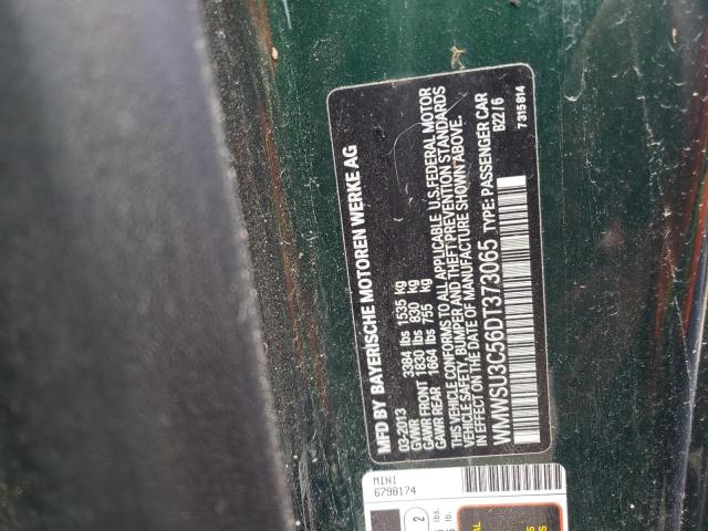 Photo 10 from auction – 2013 MINI COOPER with VIN WMWSU3C56DT373065