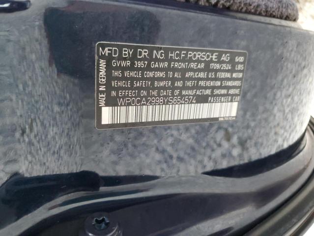 Photo 10 from auction – 2000 PORSCHE 911 CARRER with VIN WP0CA2998YS654574