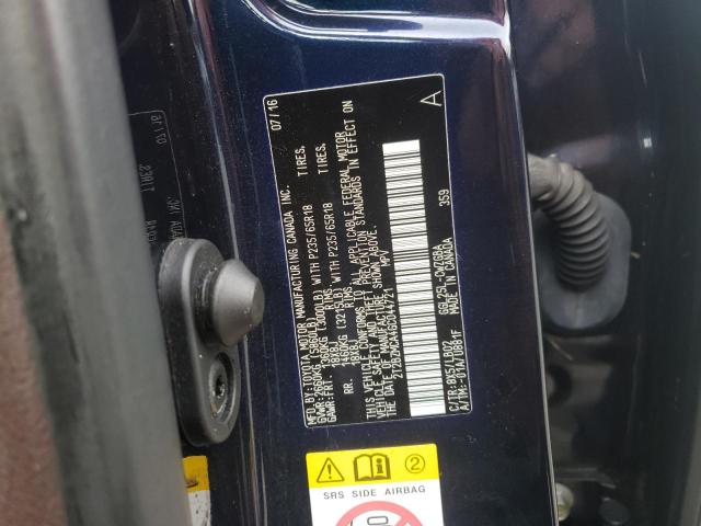 Photo 10 from auction – 2016 LEXUS RX 350 BAS with VIN 2T2BZMCA4GC044721