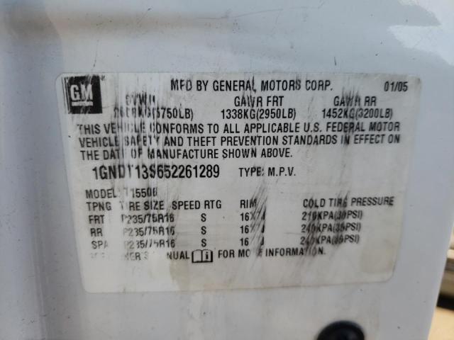 Photo 10 from auction – 2005 CHEVROLET TRAILBLAZE with VIN 1GNDT13S652261289