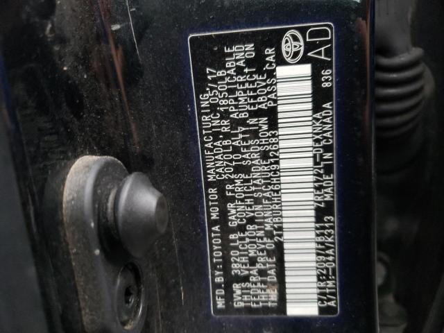 Photo 10 from auction – 2017 TOYOTA COROLLA L with VIN 2T1BURHE6HC912683
