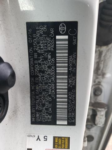 Photo 10 from auction – 2016 TOYOTA PRIUS with VIN JTDKARFU4G3006106