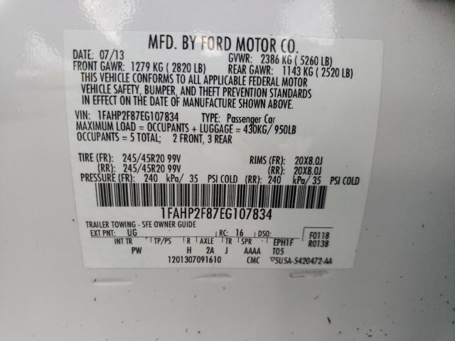 Photo 10 from auction – 2014 FORD TAURUS LIM with VIN 1FAHP2F87EG107834