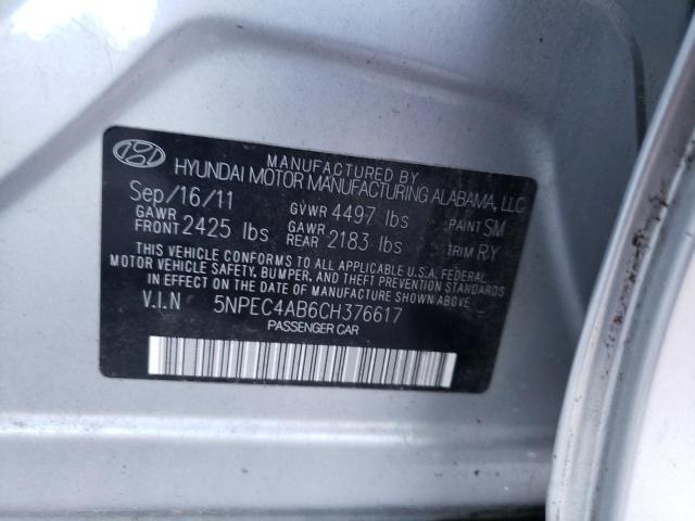 Photo 10 from auction – 2012 HYUNDAI SONATA SE with VIN 5NPEC4AB6CH376617