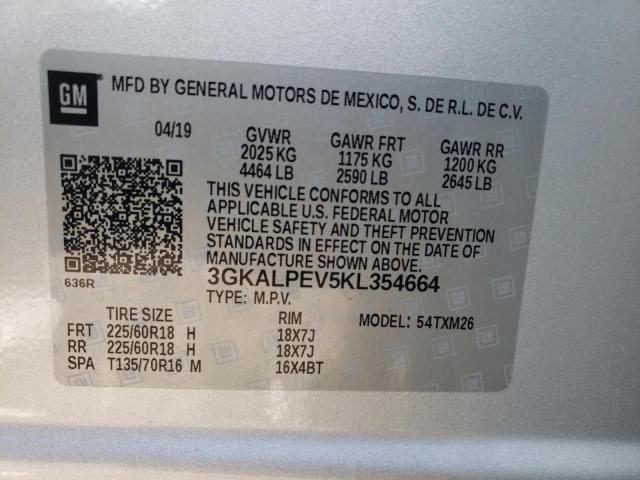 Photo 10 from auction – 2019 GMC TERRAIN SL with VIN 3GKALPEV5KL354664