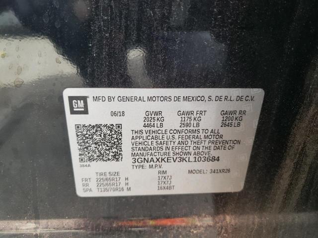 Photo 10 from auction – 2019 CHEVROLET EQUINOX LT with VIN 3GNAXKEV3KL103684