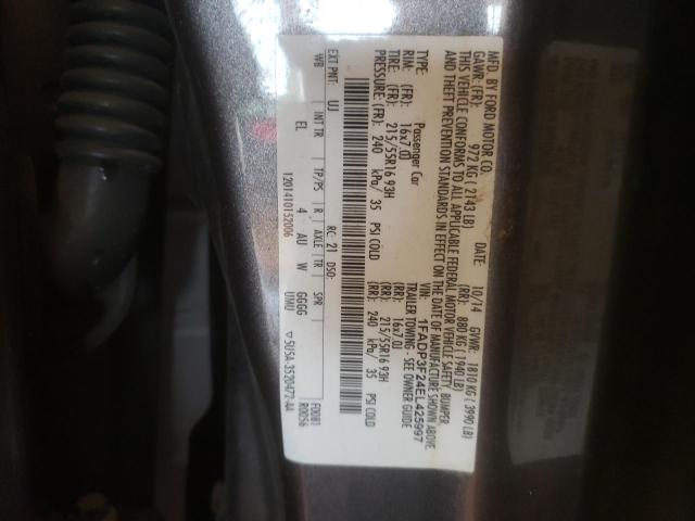 Photo 10 from auction – 2014 FORD FOCUS with VIN 1FADP3F24EL425997
